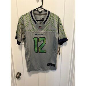 YOUTH -Nike 12s Wolf Gray Seattle Seahawks 2025 Rivalries Collection Game Jersey